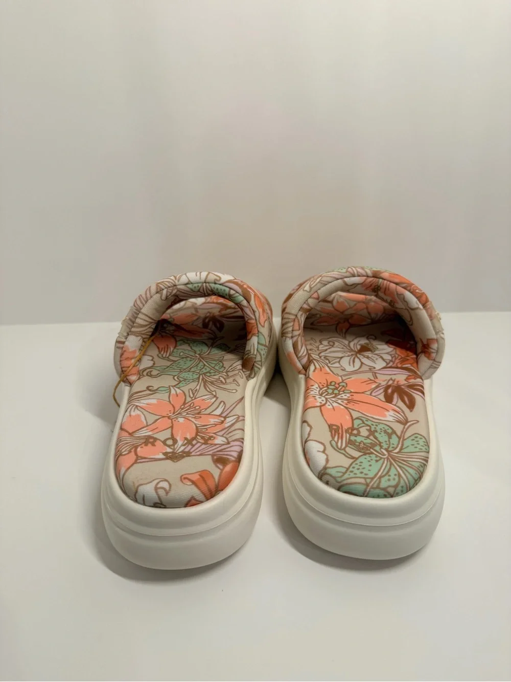 Roxy Gelato Lux 690 Other Pink Floral Platform Slide Sandals Women’s 6 NWT